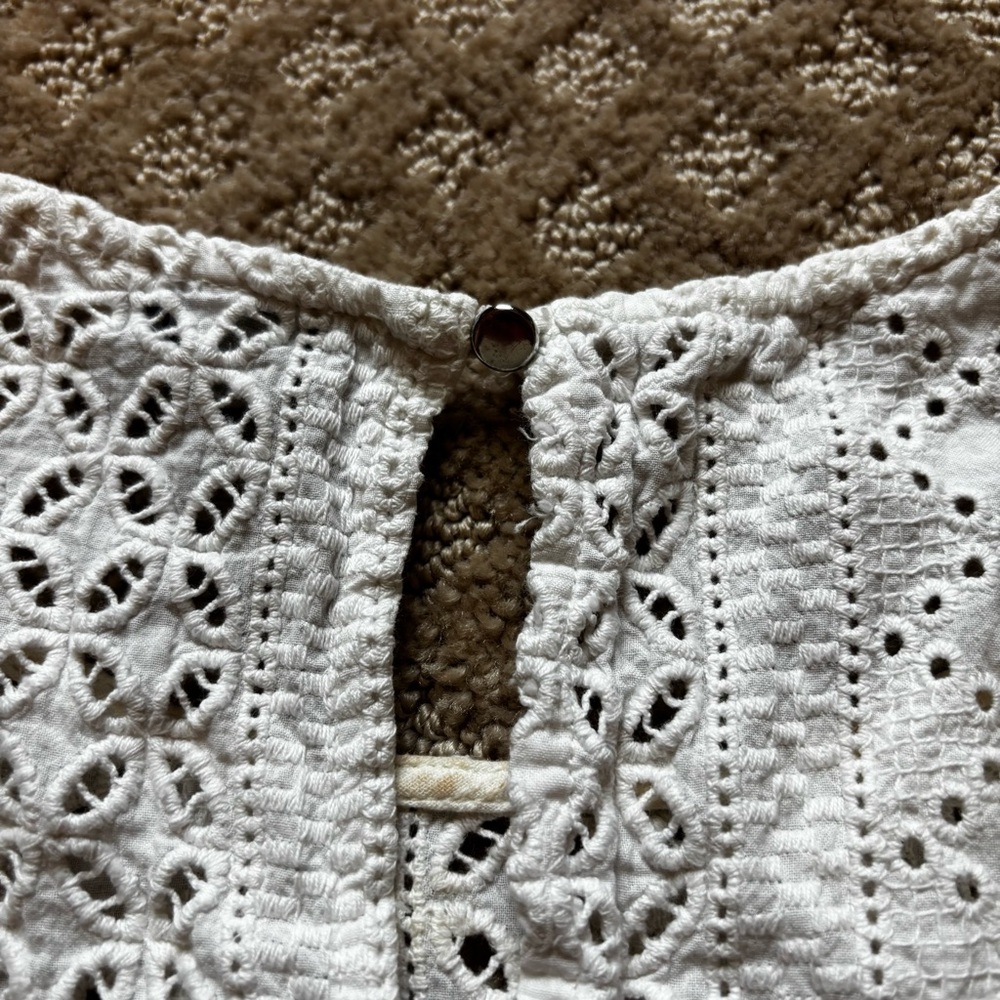 Ella Moss White Eyelet Boho Brianne Blouse - Picture 9 of 11